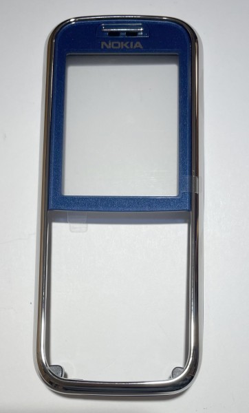 Nokia 6233 Original Frontcover Chrom Blau