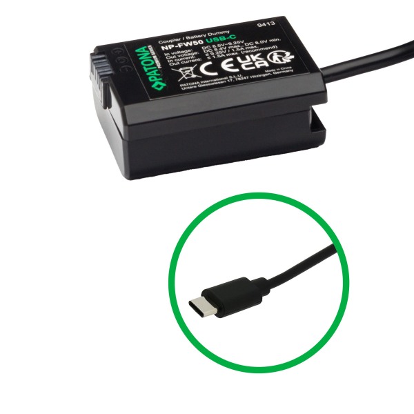 USB-C Akku-Adapter für Sony Alpha 6000