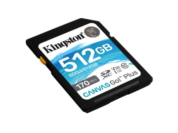 Speicherkarte SDXC 512GB UHS-I SDG3/512GB Kingston Canvas Go! Plus