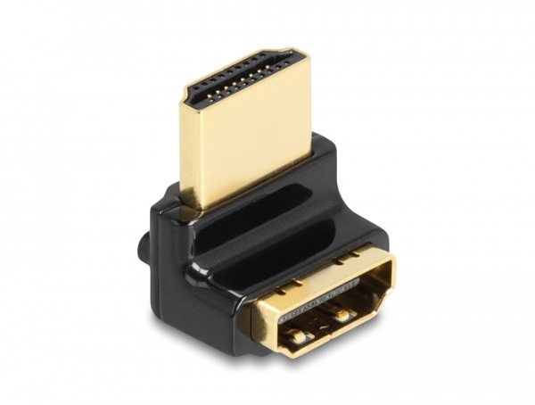 HDMI Adapter Stecker zu Buchse 90° oben gewinkelt 8K 60 Hz Metall