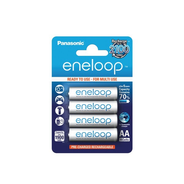 4x Panasonic eneloop Akkus f. Casio Exilim EX-FH20