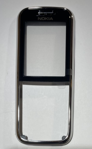 Nokia 6233 Original Frontcover Chrom Schwarz