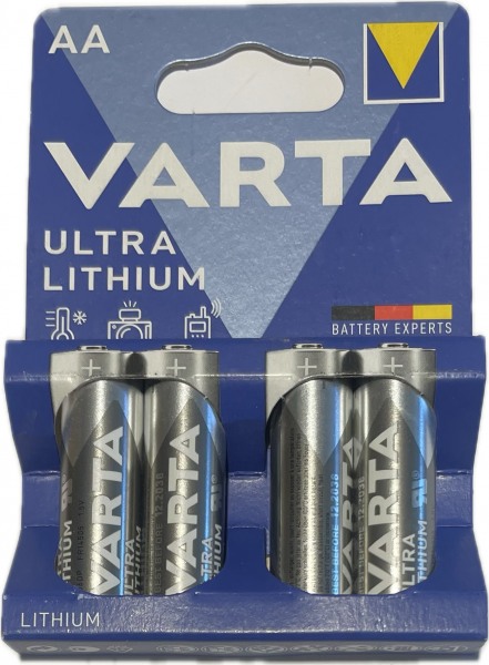 4x Varta Batterie Professional Lithium AA f. Canon PowerShot A1100 IS