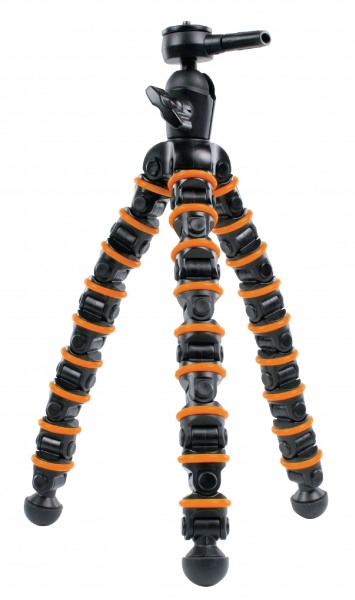Flexibles Kamera Stativ schwarz orange f. Nikon Coolpix B700