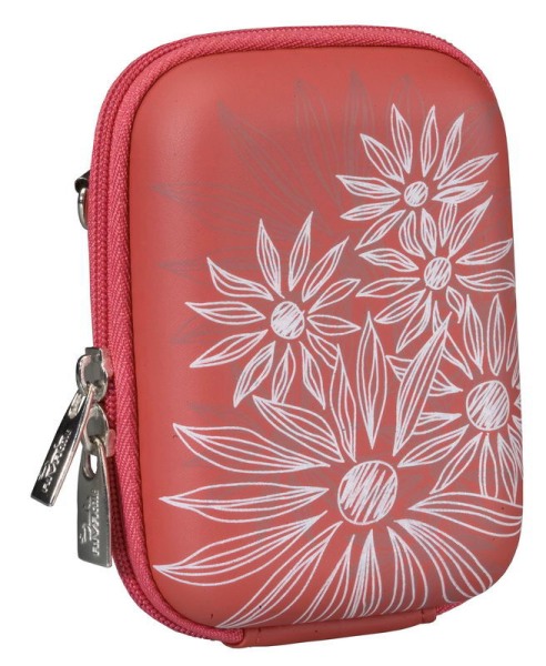 Kamera Tasche red Flowers f. Fujifilm FinePix F60fd